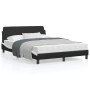 Estructura de cama con cabecero cuero sintético negro y blanco de , Camas y somieres - Ref: Foro24-373183, Precio: 136,72 €, ...