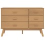 OLDEN bedside table solid brown pine wood by , Drawers - Ref: Foro24-358591, Price: 148,60 €, Discount: %