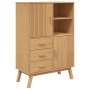 Aparador OLDEN madera maciza de pino marrón 85x43x125 cm de , Aparadores - Ref: Foro24-358615, Precio: 265,99 €, Descuento: %