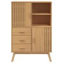 Aparador OLDEN madera maciza de pino marrón 85x43x125 cm de , Aparadores - Ref: Foro24-358615, Precio: 265,99 €, Descuento: %