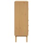 Aparador OLDEN madera maciza de pino marrón 85x43x125 cm de , Aparadores - Ref: Foro24-358615, Precio: 265,99 €, Descuento: %