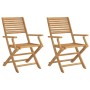 Folding garden chairs 2 pcs acacia wood 54.5x61.5x86.5cm by , Garden chairs - Ref: Foro24-365737, Price: 113,59 €, Discount: %