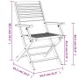 Folding garden chairs 2 pcs acacia wood 54.5x61.5x86.5cm by , Garden chairs - Ref: Foro24-365737, Price: 113,59 €, Discount: %