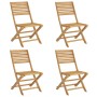 Folding garden chairs 4 pcs acacia wood 48.5x61.5x87 cm by , Garden chairs - Ref: Foro24-365740, Price: 190,99 €, Discount: %