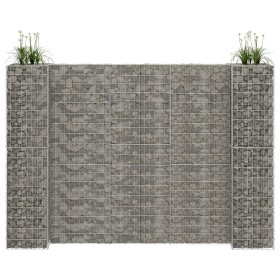 H-shaped gabion planter steel wire 260x40x200 cm by vidaXL, Pots and planters - Ref: Foro24-145665, Price: 124,80 €, Discount: %