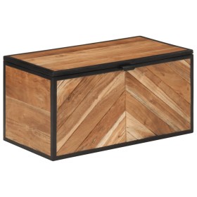 Aufbewahrungsbox aus massivem Akazienholz und Eisen, 60 x 30 x 30 cm von , Organisation und Aufbewahrung - Ref: Foro24-372752...