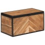 Caja de almacenaje madera maciza acacia y hierro 60x30x30 cm de , Organización y almacenamiento - Ref: Foro24-372752, Precio:...