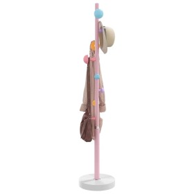 Pink powder coated iron coat rack 172 cm by , Hat and coat racks - Ref: Foro24-377097, Price: 45,46 €, Discount: %