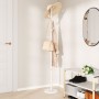 White powder coated iron coat rack 175 cm by , Hat and coat racks - Ref: Foro24-377104, Price: 44,38 €, Discount: %