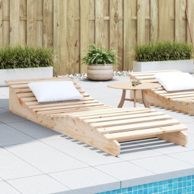 Solid pine wood lounger 205x70x31.5 cm by , Loungers - Ref: Foro24-832580, Price: 113,99 €, Discount: %