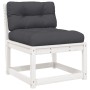 Gartensofa mit massiven Kissen aus weißem Kiefernholz von , Outdoor-Sofas - Ref: Foro24-844690, Preis: 80,89 €, Rabatt: %