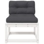 Gartensofa mit massiven Kissen aus weißem Kiefernholz von , Outdoor-Sofas - Ref: Foro24-844690, Preis: 80,89 €, Rabatt: %