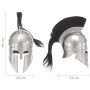 Replica of Greek warrior helmet role-playing silver steel by vidaXL, Collectible weapons - Ref: Foro24-286229, Price: 78,17 €...