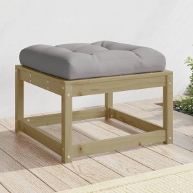 Garden stool with pine impregnated wood cushions by , Outdoor sofas - Ref: Foro24-844703, Price: 54,24 €, Discount: %