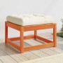 Garden stool with wax brown pine solid wood cushions by , Outdoor sofas - Ref: Foro24-844701, Price: 59,99 €, Discount: %