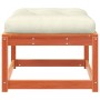 Garden stool with wax brown pine solid wood cushions by , Outdoor sofas - Ref: Foro24-844701, Price: 59,99 €, Discount: %