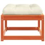 Garden stool with wax brown pine solid wood cushions by , Outdoor sofas - Ref: Foro24-844701, Price: 59,99 €, Discount: %