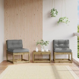 Garden sofas with cushions 2 pcs impregnated pine wood by , Outdoor sofas - Ref: Foro24-844708, Price: 165,99 €, Discount: %