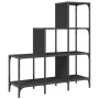 Engineered wood and black metal shelving 92x30x102 cm by , Bookcases and shelves - Ref: Foro24-845436, Price: 67,14 €, Discou...