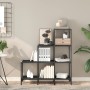 Engineered wood and black metal shelving 92x30x102 cm by , Bookcases and shelves - Ref: Foro24-845436, Price: 67,14 €, Discou...