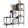 Engineered wood and black metal shelving 92x30x102 cm by , Bookcases and shelves - Ref: Foro24-845436, Price: 67,14 €, Discou...