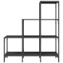 Engineered wood and black metal shelving 92x30x102 cm by , Bookcases and shelves - Ref: Foro24-845436, Price: 67,14 €, Discou...