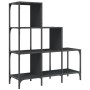 Engineered wood and black metal shelving 92x30x102 cm by , Bookcases and shelves - Ref: Foro24-845436, Price: 67,14 €, Discou...