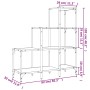 Engineered wood and black metal shelving 92x30x102 cm by , Bookcases and shelves - Ref: Foro24-845436, Price: 67,14 €, Discou...