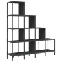 Engineered wood and black metal shelving 122x30x132 cm by , Bookcases and shelves - Ref: Foro24-845441, Price: 95,40 €, Disco...