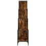 Regal aus Holzwerkstoff und geräuchertem Eichenmetall, 122 x 30 x 132 cm von , Bücherregale und Regale - Ref: Foro24-845443, ...