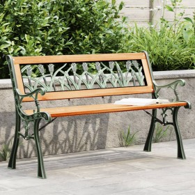 Garden bench solid fir wood and steel 116 cm by , garden benches - Ref: Foro24-366535, Price: 88,99 €, Discount: %