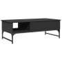 Engineered wood and black metal coffee table 100x50x35 cm by , Coffee table - Ref: Foro24-845391, Price: 79,74 €, Discount: %