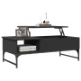 Engineered wood and black metal coffee table 100x50x35 cm by , Coffee table - Ref: Foro24-845391, Price: 79,74 €, Discount: %