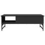 Engineered wood and black metal coffee table 100x50x35 cm by , Coffee table - Ref: Foro24-845391, Price: 79,74 €, Discount: %