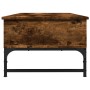 Engineered wood coffee table metal smoke oak 100x50x35 cm by , Coffee table - Ref: Foro24-845393, Price: 68,05 €, Discount: %