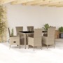 Set comedor de jardín 7 pzas con cojines ratán sintético beige de , Conjuntos de jardín - Ref: Foro24-3277576, Precio: 753,72...