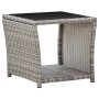 Mesa de centro de ratán sintético y vidrio gris 45x45x40 cm de vidaXL, Mesas de jardín - Ref: Foro24-46068, Precio: 59,25 €, ...