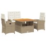 Set de comedor jardín con cojines 4 pzas ratán sintético beige de , Conjuntos de jardín - Ref: Foro24-3277356, Precio: 636,08...