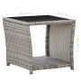 Mesa de centro de ratán sintético y vidrio gris 45x45x40 cm de vidaXL, Mesas de jardín - Ref: Foro24-46068, Precio: 59,25 €, ...