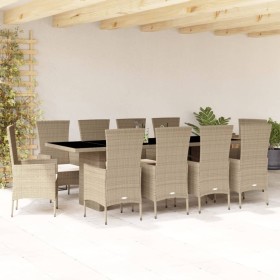 Set comedor de jardín 7 pzas con cojines ratán sintético beige de , Conjuntos de jardín - Ref: Foro24-3277583, Precio: 641,99...