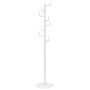 White powder coated iron coat rack 183 cm by , Hat and coat racks - Ref: Foro24-377106, Price: 48,94 €, Discount: %