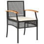 9-piece garden dining set and black synthetic rattan cushions by , Garden sets - Ref: Foro24-3213565, Price: 646,07 €, Discou...