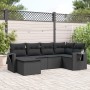 6-piece garden sofa set and black synthetic rattan cushions by , Garden sets - Ref: Foro24-3220454, Price: 383,53 €, Discount: %