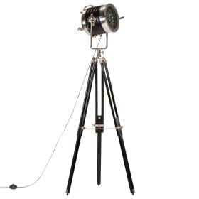 Floor lamp with tripod solid black mango wood 171 cm by vidaXL, Lamps - Ref: Foro24-286105, Price: 194,65 €, Discount: %