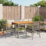 5-piece garden dining set with gray synthetic rattan cushions by , Garden sets - Ref: Foro24-3213571, Price: 390,70 €, Discou...