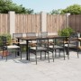 9-piece garden dining set and black synthetic rattan cushions by , Garden sets - Ref: Foro24-3213609, Price: 668,51 €, Discou...