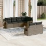 7-piece garden sofa set with gray PE rattan cushions by , Garden sets - Ref: Foro24-3220409, Price: 519,89 €, Discount: %