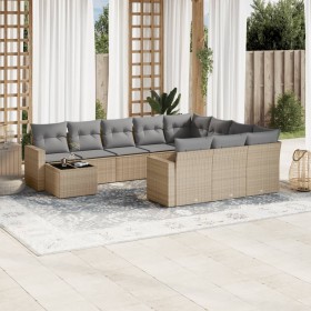 11-teiliges Gartensofa-Set mit beigen synthetischen Rattankissen von , Gartensets - Ref: Foro24-3219519, Preis: 750,97 €, Rab...