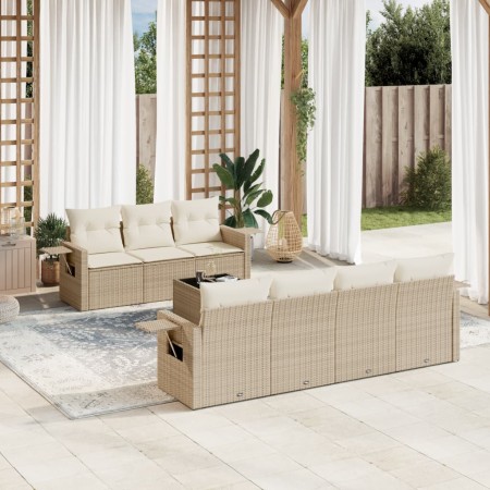 Garden sofa set with beige cushions 8 pcs PE rattan by , Garden sets - Ref: Foro24-3219927, Price: 651,38 €, Discount: %