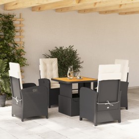 5-teiliges Gartenmöbel-Set mit schwarzen synthetischen Rattankissen von , Gartensets - Ref: Foro24-3277314, Preis: 538,52 €, ...